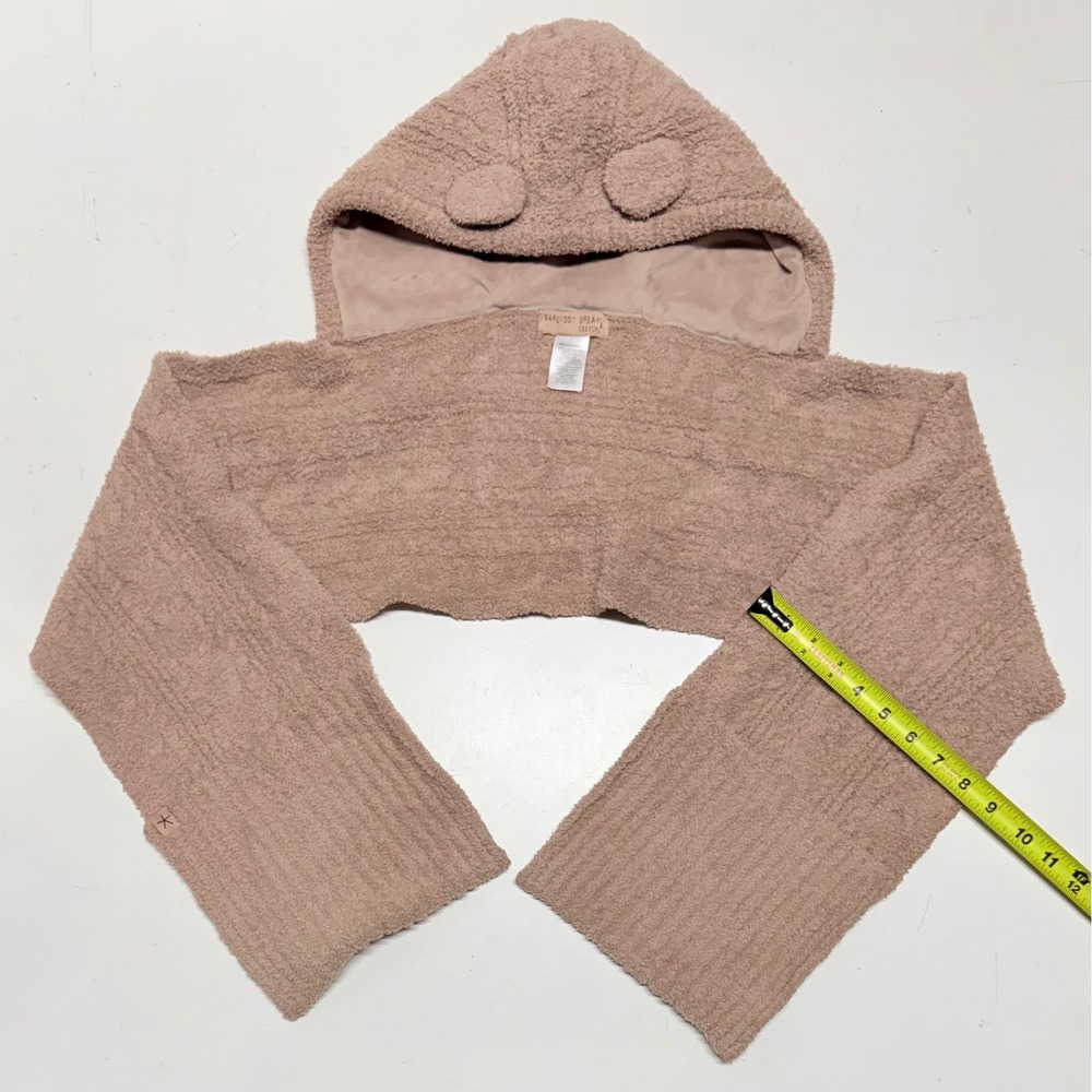Barefoot Dreams CozyChic Hooded Scarf with Pockets Bear Ears Mauve BDYCC23071